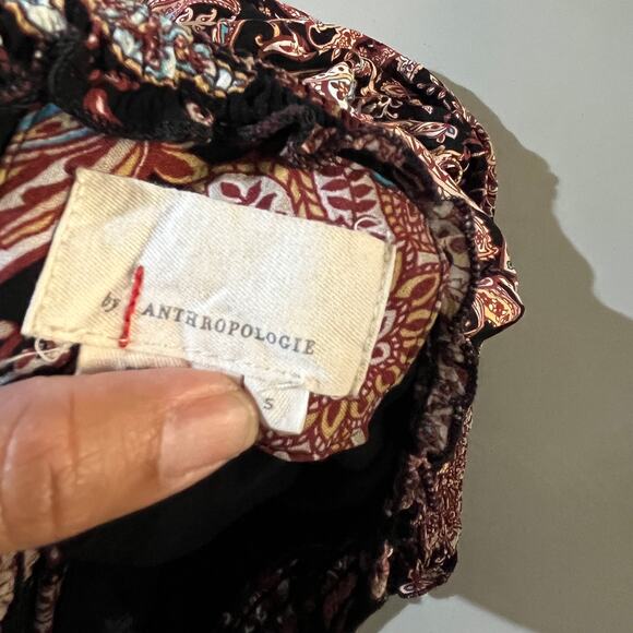 Anthropologie Women's Cady Mock Neck Paisley Tiered Tunic Dress Size Small - Picture 5 of 10